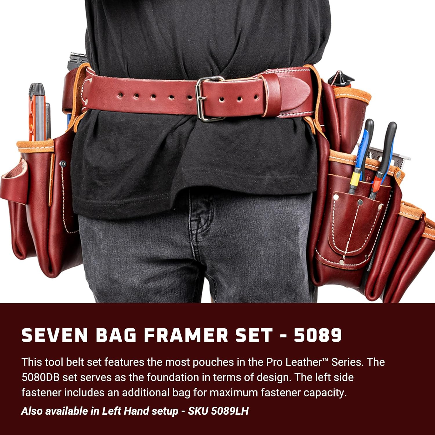 X-Large Seven Bag Framer Set – 23 Pockets, Premium Leather, Made in USA