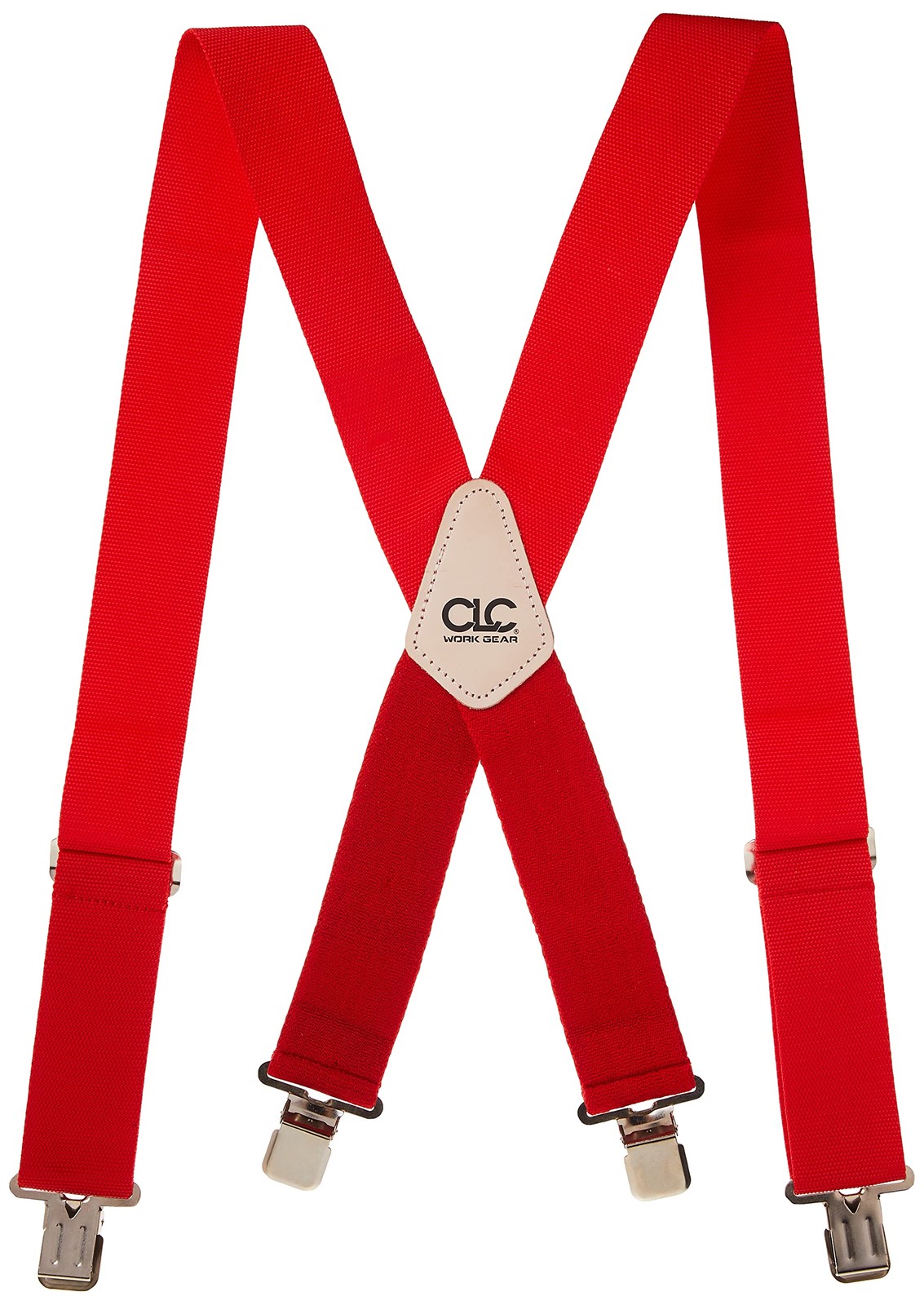 Work Suspenders Heavy Duty Elastic Straps One Size Red 110RED