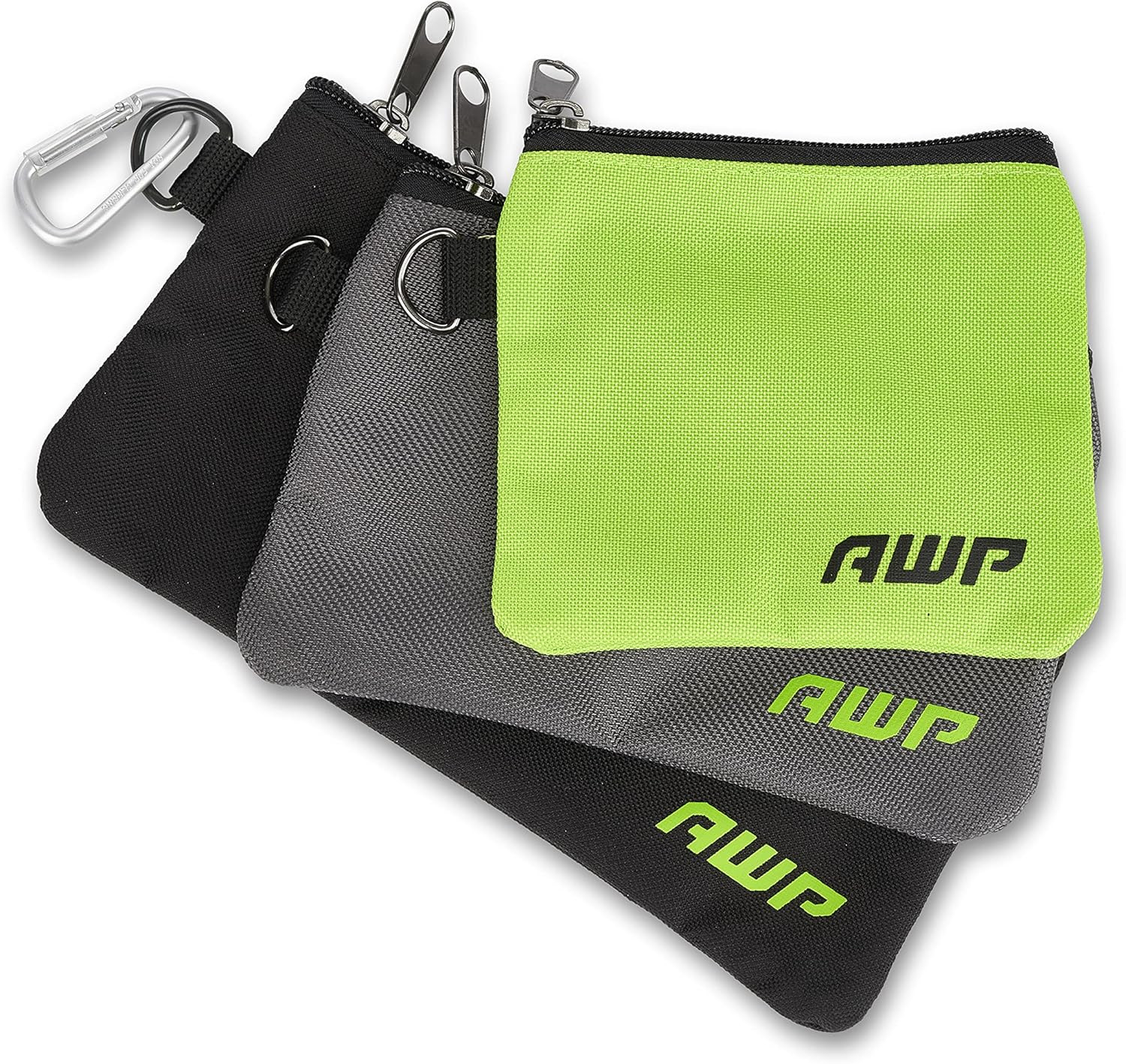 AWP Accessory Tool Pouches with Carabiner Hooks, Tool Belt Accessory