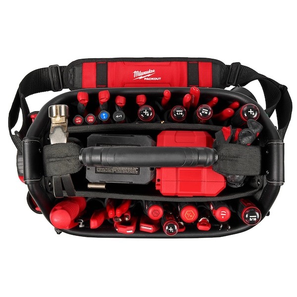 Milwaukee Tool 48-22-8317 Tool Tote, Red, Ballistic Polyester, 39 Pockets