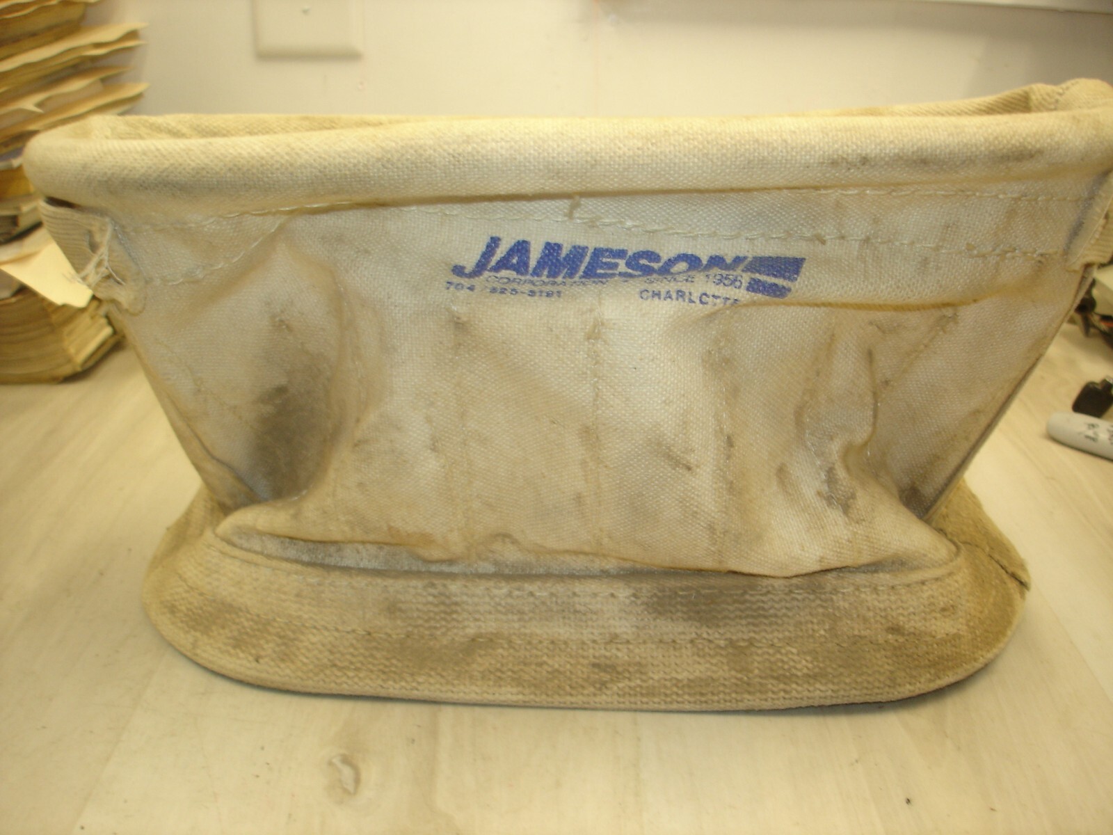 Vintage Jameson Canvas Lineman tool Bag with handle used