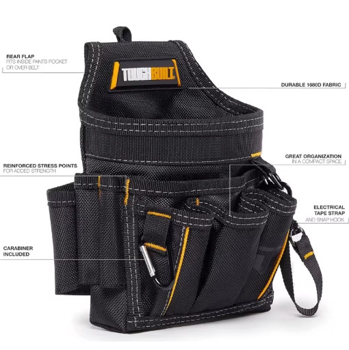 TOUGHBUILT TB-229 Electrician Tool Pouch Waist Bag Shoulder Belt Holder