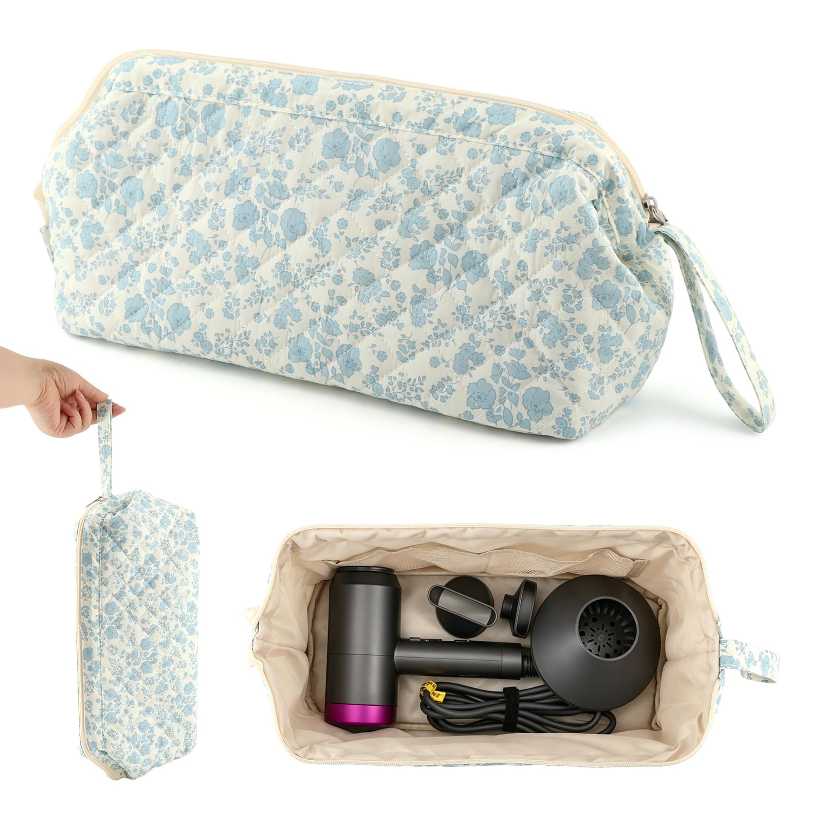 Hair Tools Travel Bag, Blue, 14.17 x 1.38 x 5.91 in