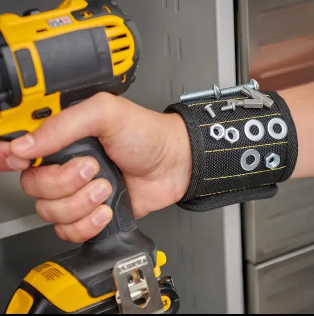 Magnetic Wristband Hardware and Tool Holder: Handy for Holding screws, nails, sm