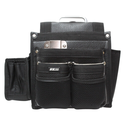SK11 Tool waist Pouch “TAKUMI” Carpenter Nail Bag Leather Black SC-12 China　