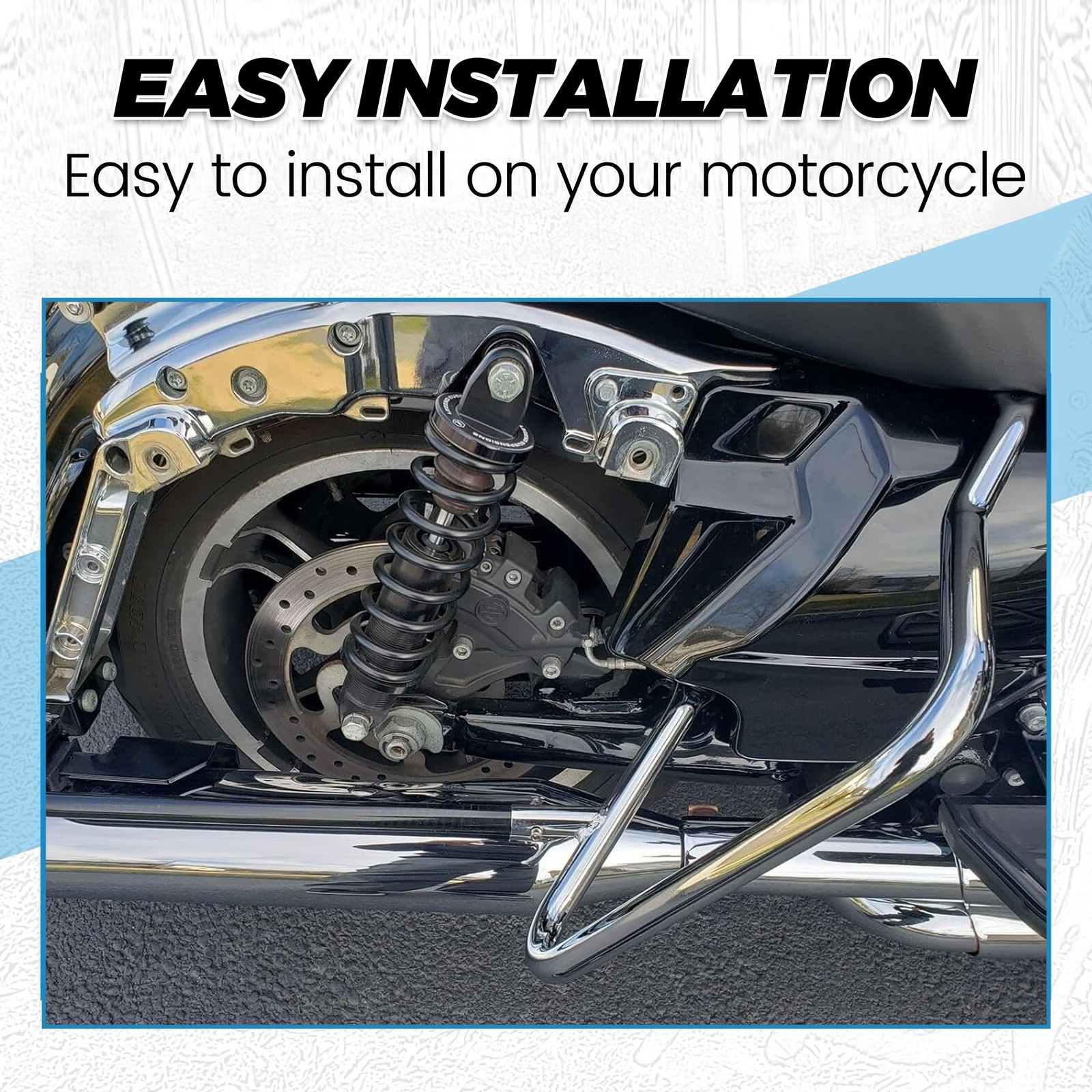 Saddlebag Bracket Guard Bars Compatible with 2014-2024 Harley Davidson Tourin…