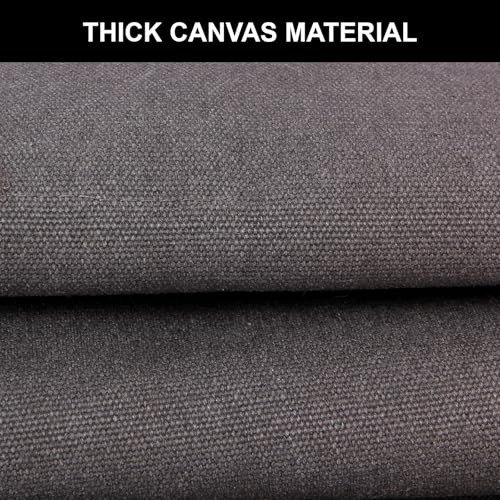 Men’s Canvas Tool Apron, Heavy Duty Multi-Pocket Work Apron for Grey