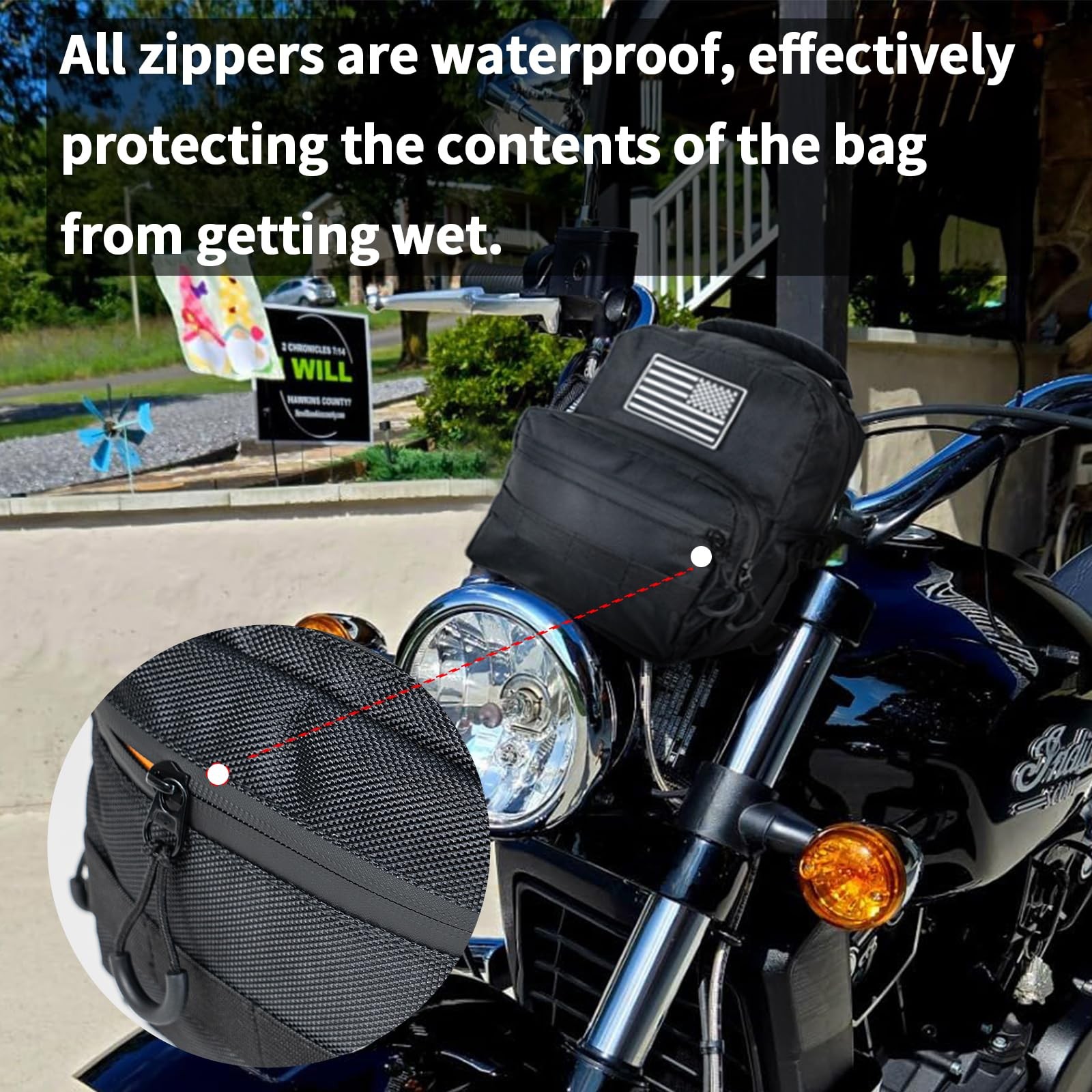 Motorcycle Handlebar Bag Fit for Harley Softail Dyna Sportster