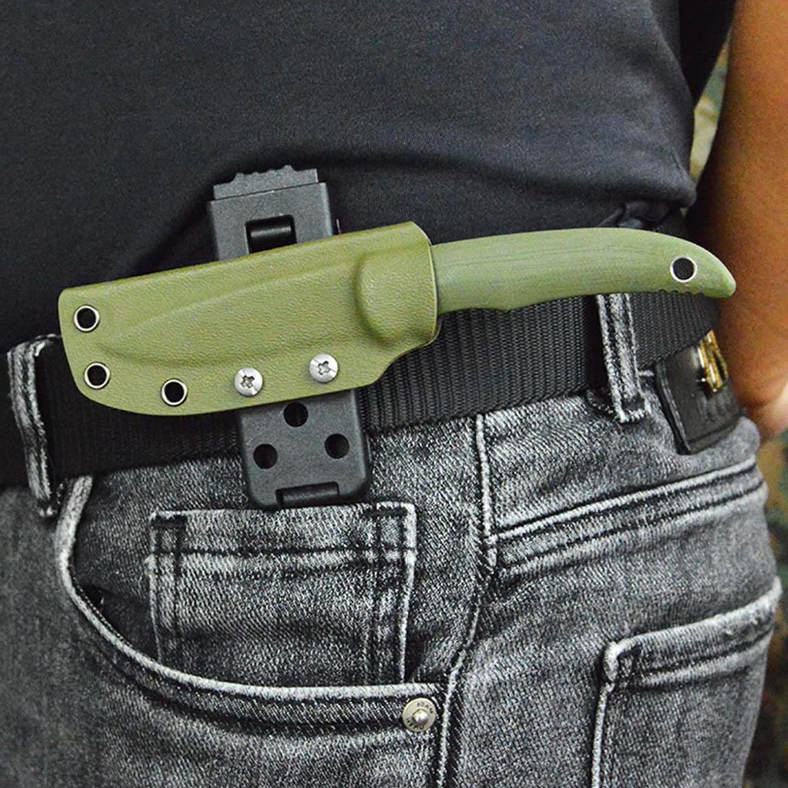 2-Pack Tactical Knife Clip Holster – Universal Kydex Belt Sheath Compatible w…
