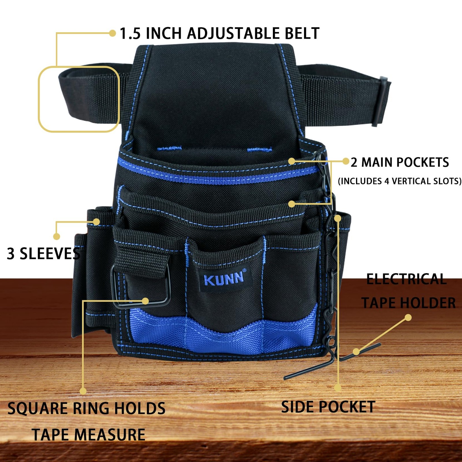 Electrician Tool Pouch Durable Small Basic Maintenance Tool Pouch Belt Clip
