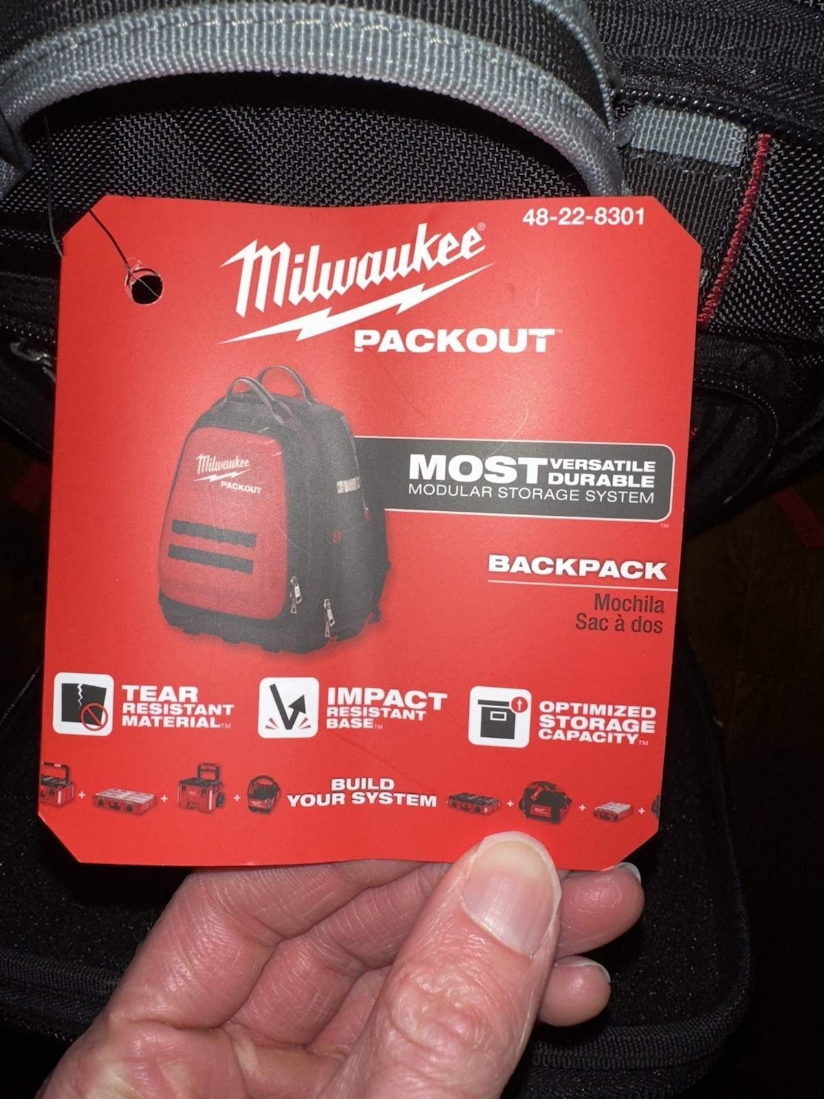 Milwaukee PACKOUT Tool Backpack 48-22-8301 Impact Base Tear Resistant Large
