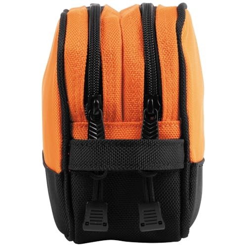 Klein Tools Tool Pouch, Dual Compartments, 10″ x 6″ | 1-Pack, Orange