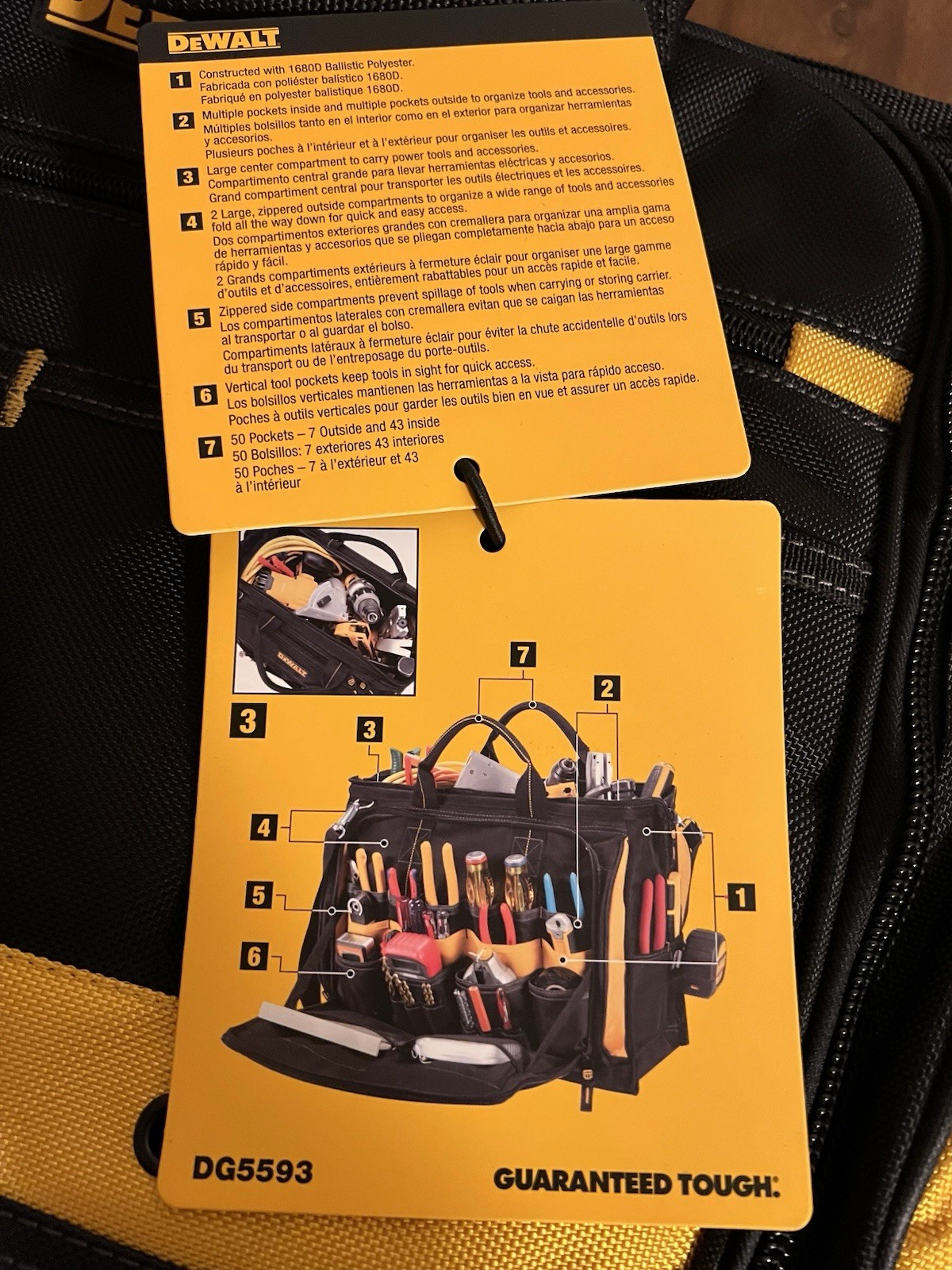 DeWalt DG5593 18” Multi Compartment Tool Carrier NEW