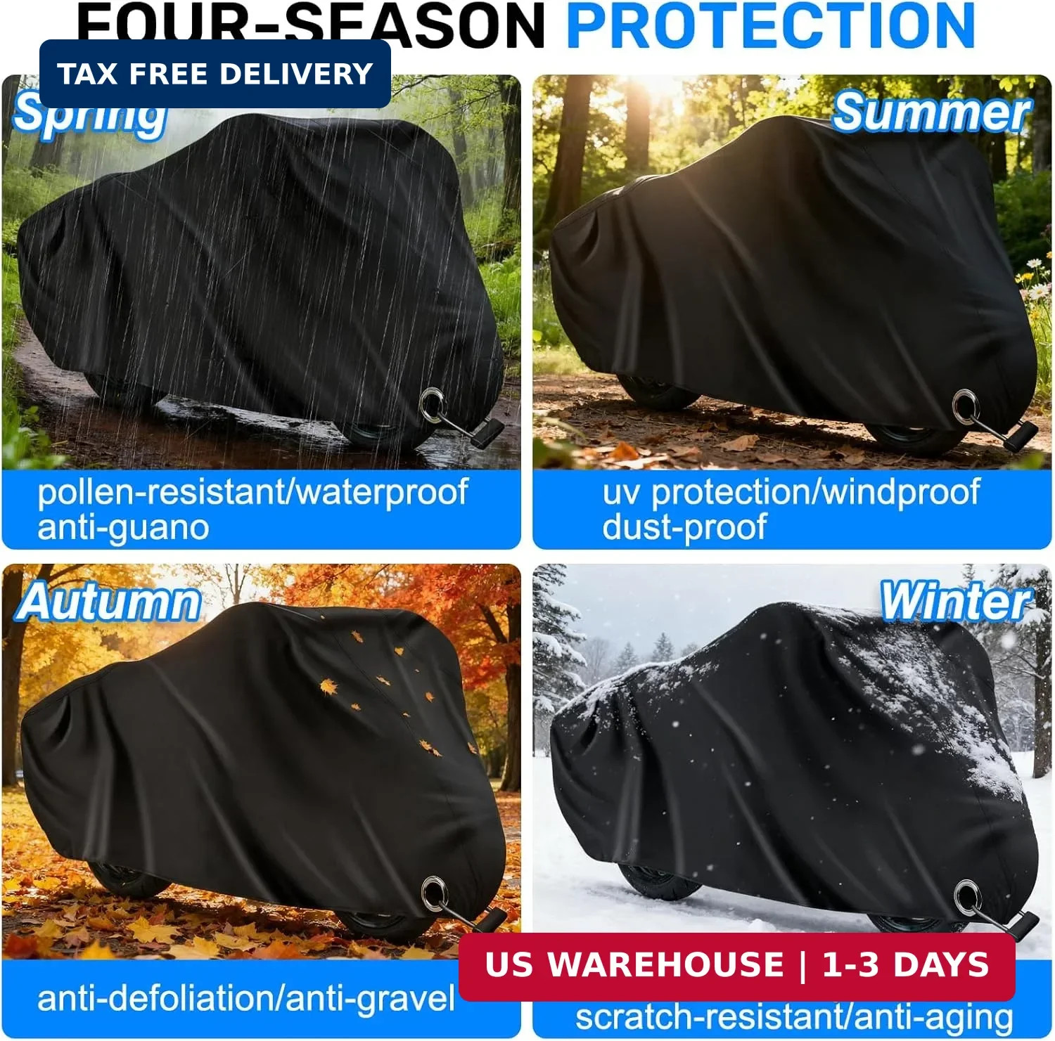 420D Heavy Duty Motorcycle Cover for CFMOTO 450SS 450NK (2024-2026), 300NK 300SS
