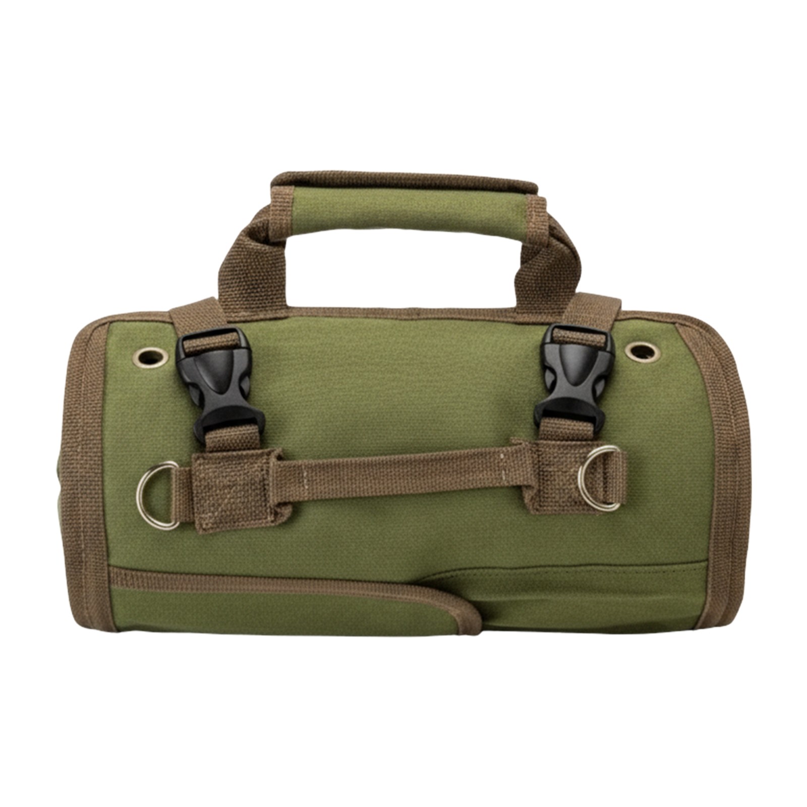 Heavy Duty Foldable Roll Up Tool Bag with 4 Compartments & 2 Detachable Pouches