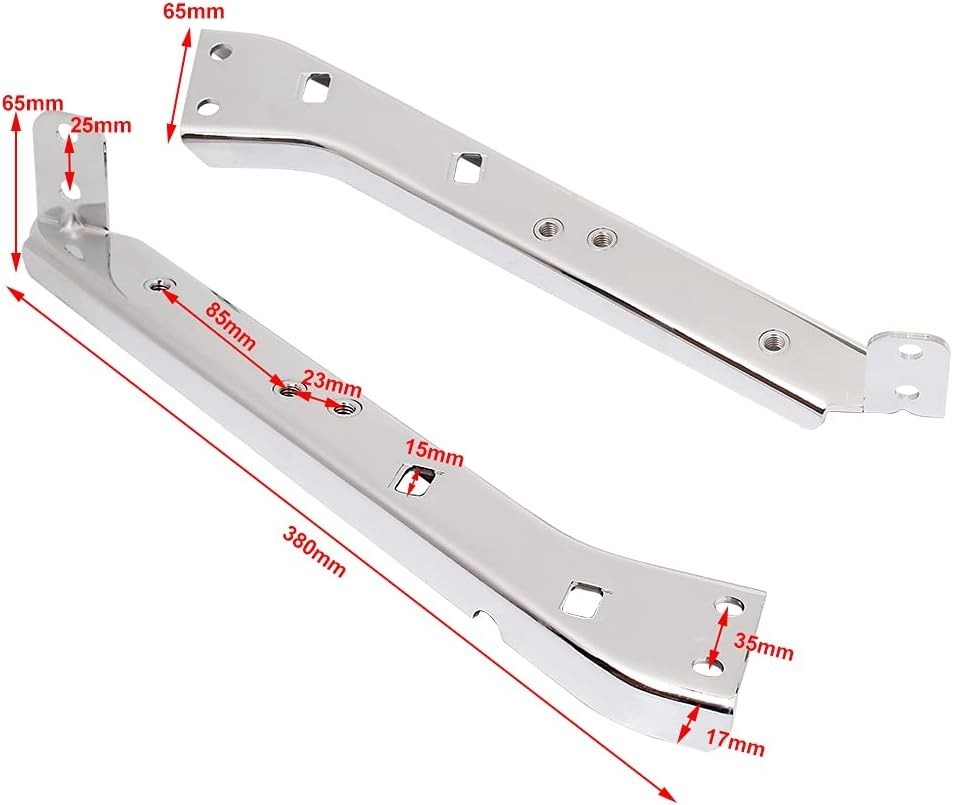 Chrome Saddlebag Rail Support Bracket Left & Right Side Fit For Harley Touring