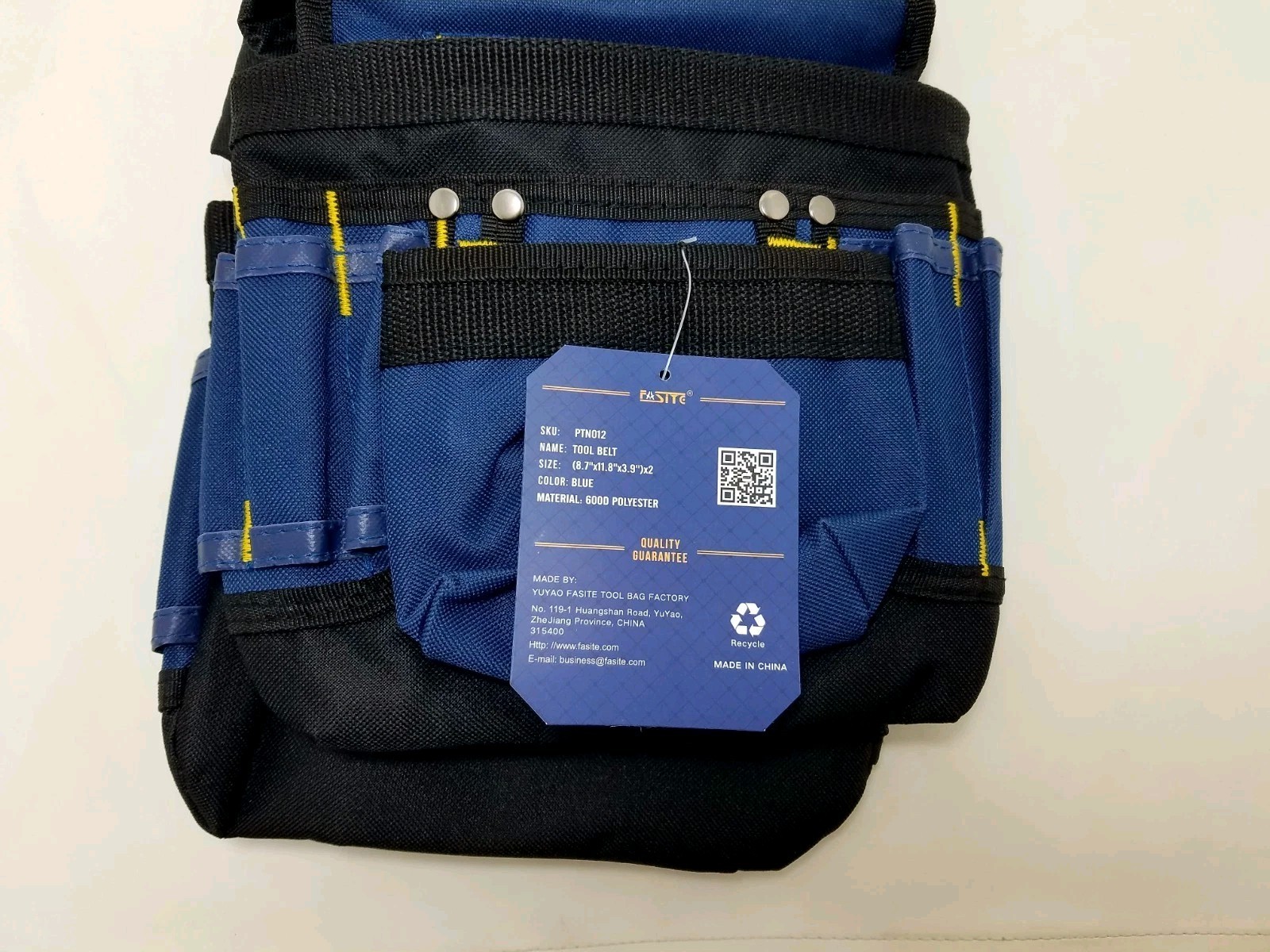 32 pocket 2 Pouch Utility Multifunction Tool Belt Bag Blue
