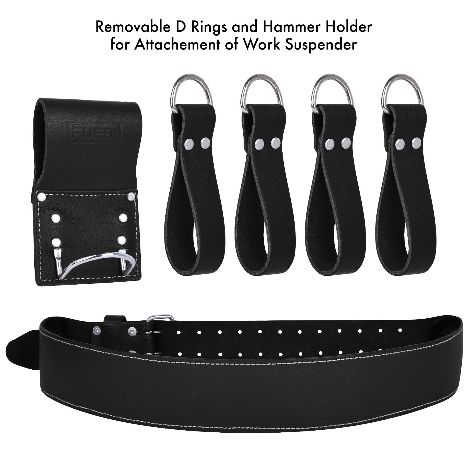 Leather Tool Belt Electrician Tool Pouch Carpenter Framer lineman Hammer Holder