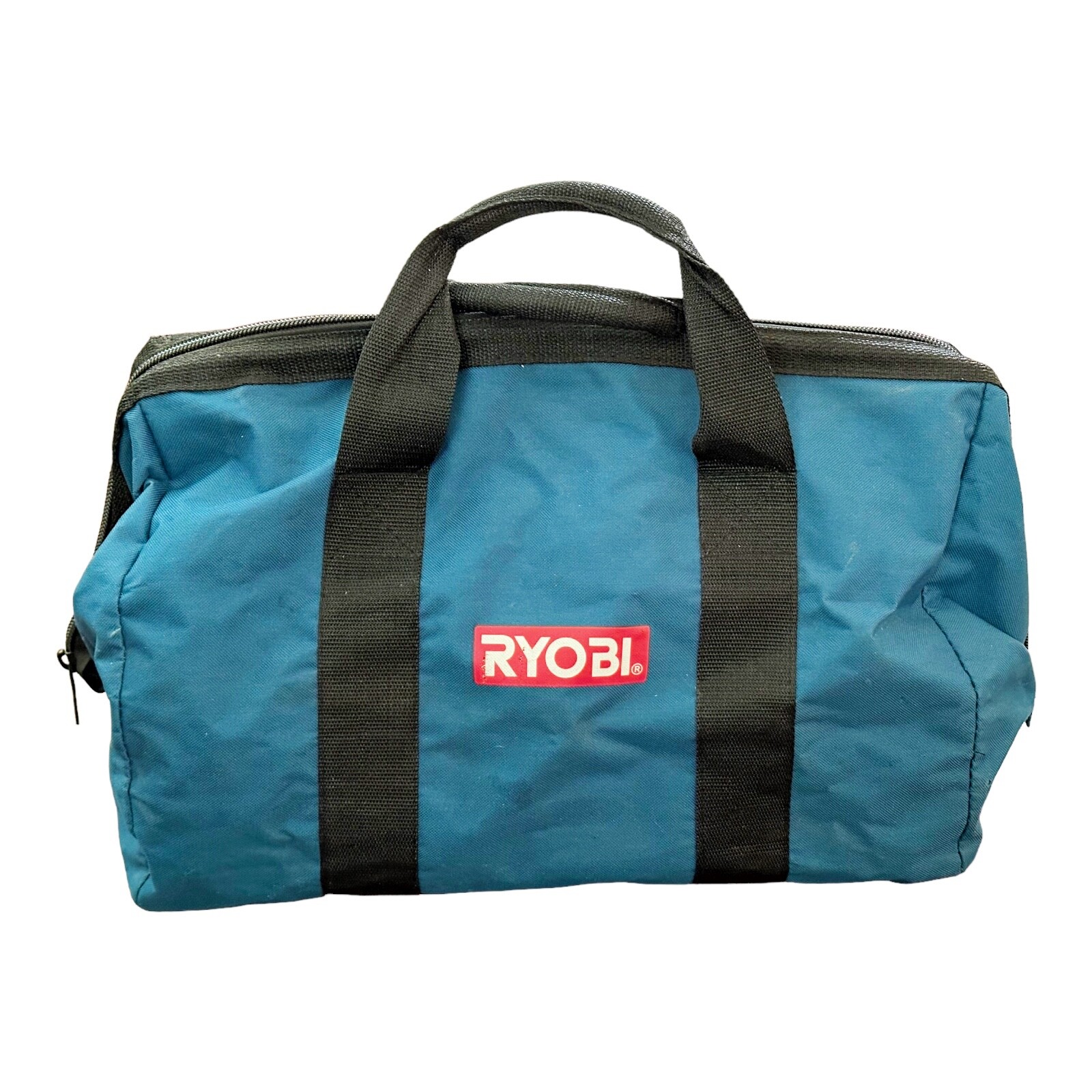 Ryobi Wide-Mouth Collapsible Portable Tool Bag Carry Case Power Tools Blue 18×12