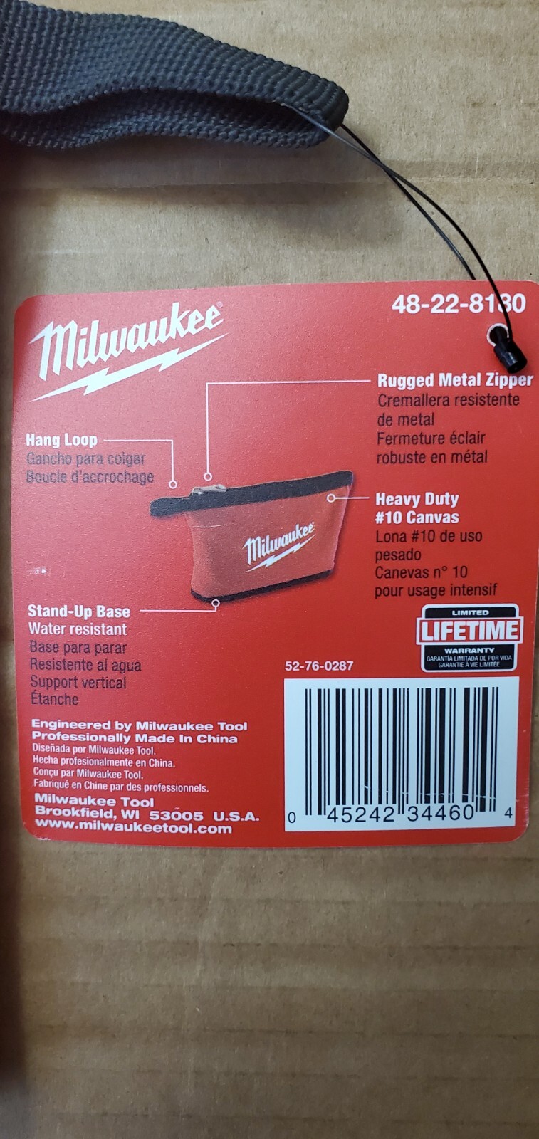 2 New Milwaukee 12 inch Tool Pouches One Without Tag 48-22-8180 Water Resistant