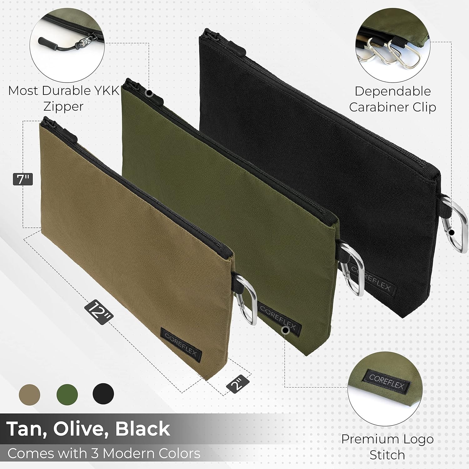 Multipurpose Storage Pouch 3 Pack Large