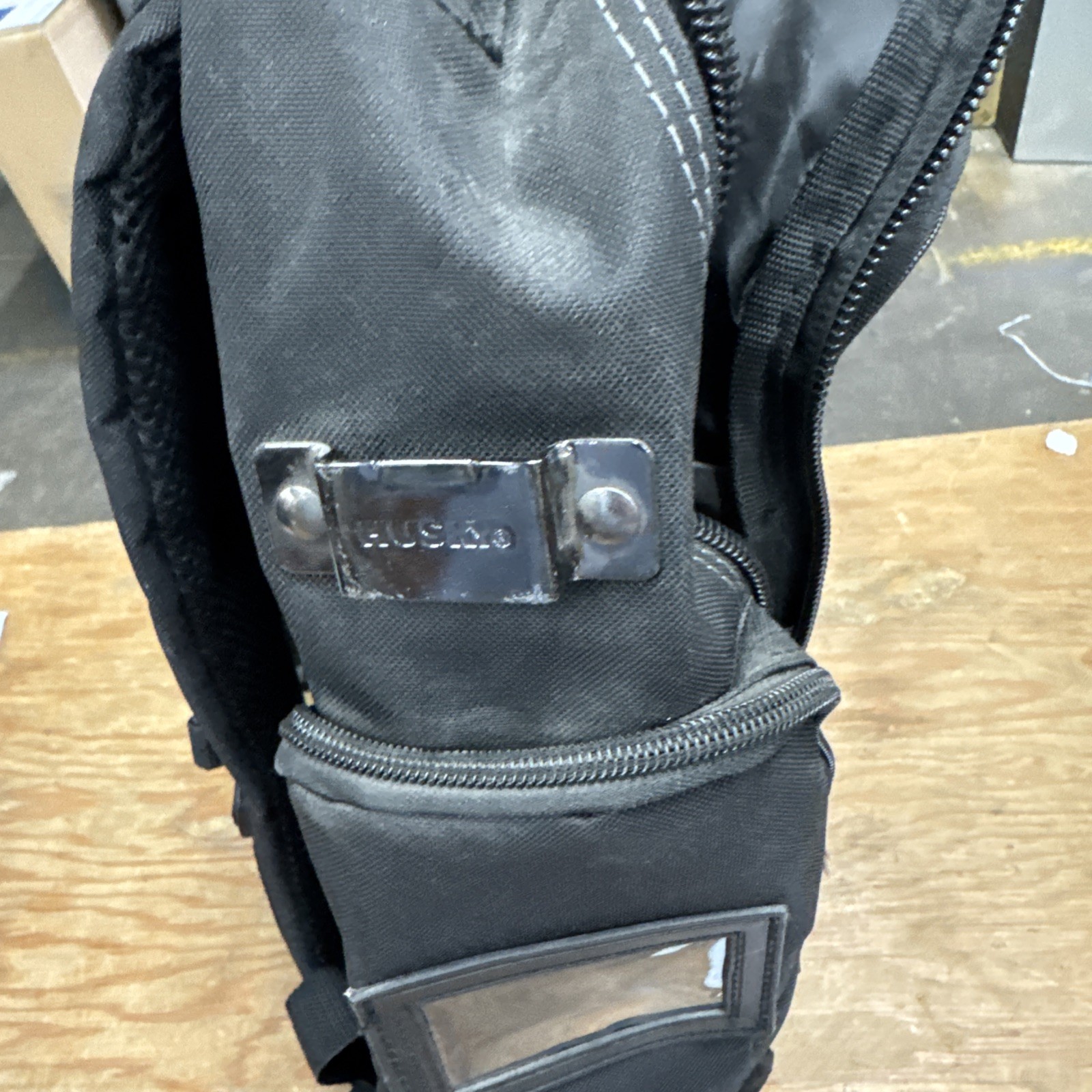 Husky 16 in. Tool Backpack Heavy Duty Rubber Bottom Storage Bag H-68003