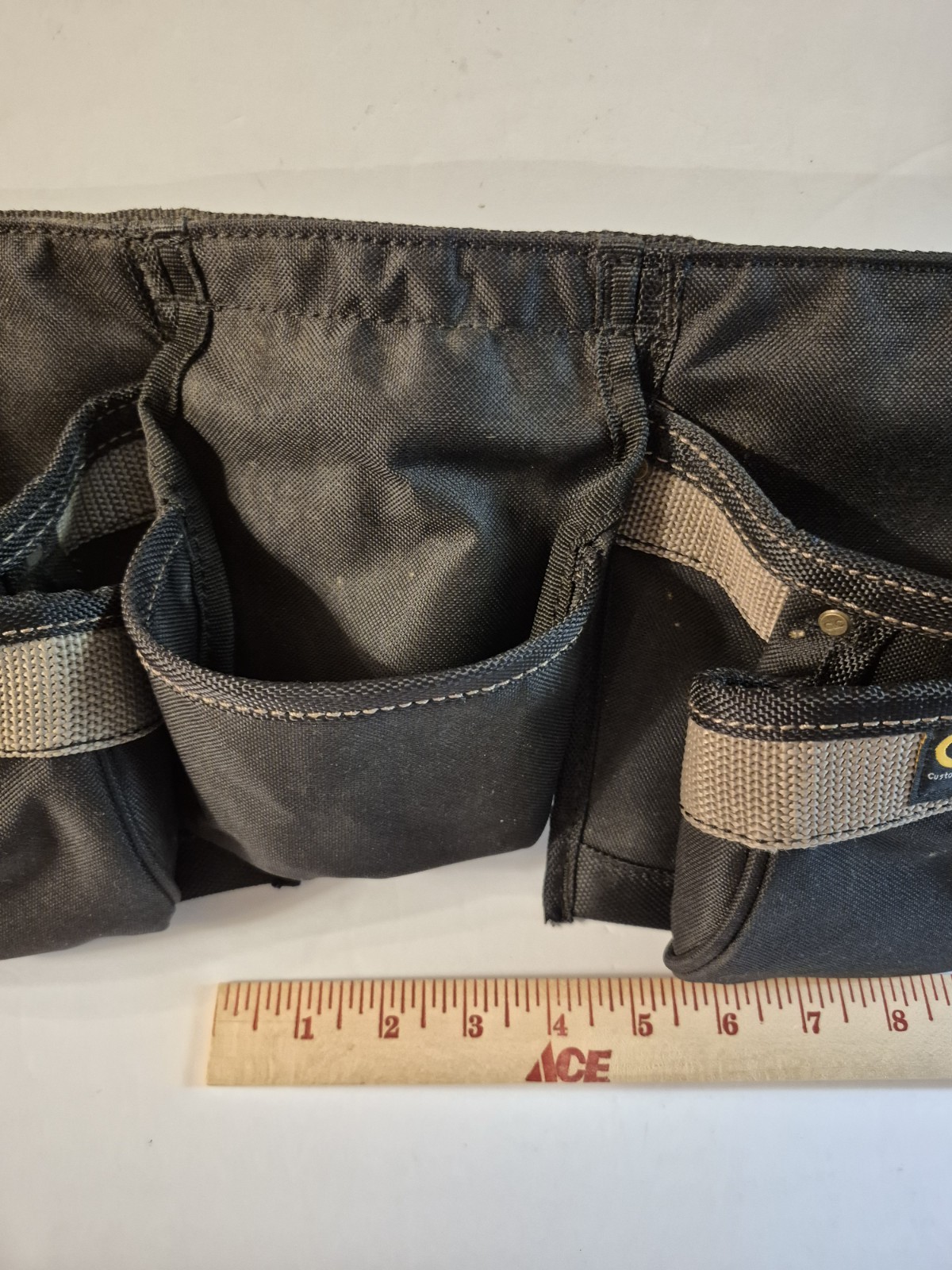CLC Work Gear Black Polyester Tool Belt 7 Pockets 3 Sides Apron 42″ Waist