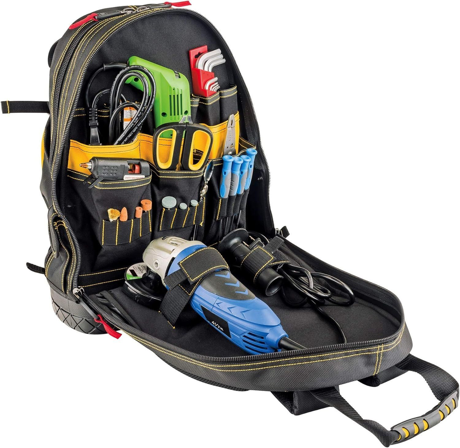 Caterpillar Cat 18″ Pro Tool Backpack, Black 18 in. with 29 Pockets,