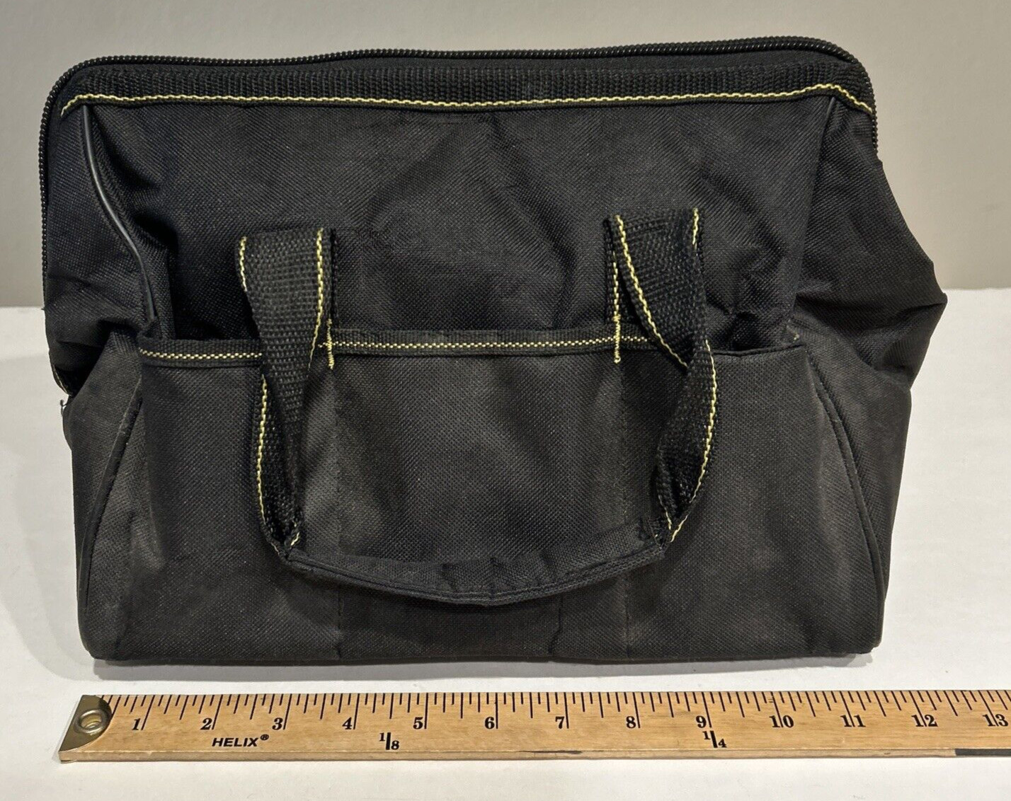 Voyager 12” Portable Tool Bag HANDY SIZE 15 Inside & 6 Outside Pockets BLACK ZIP