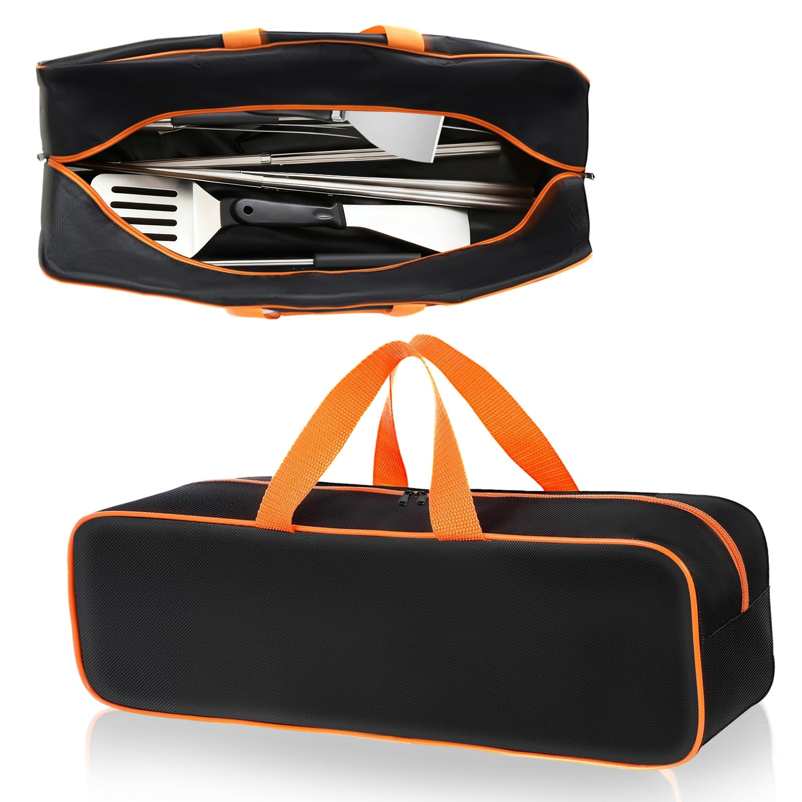 Grill Utensil Storage Bag for Outdoor Grilling, 24 x 8 x 8 in, Black