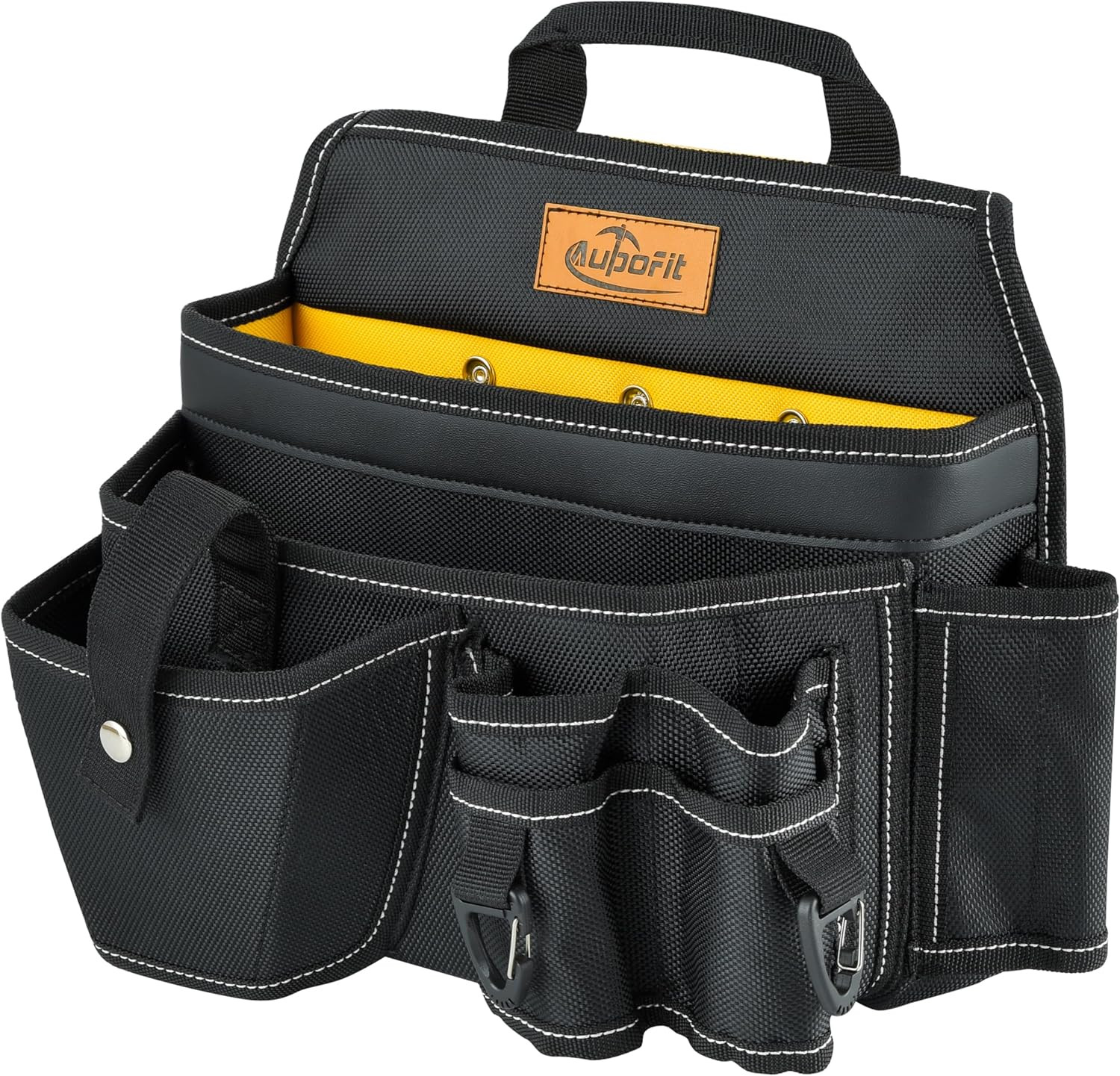 Comfortable Tough Thick 7-Piece Tool Belt with Suspenders 32 Pockets and Loops,1