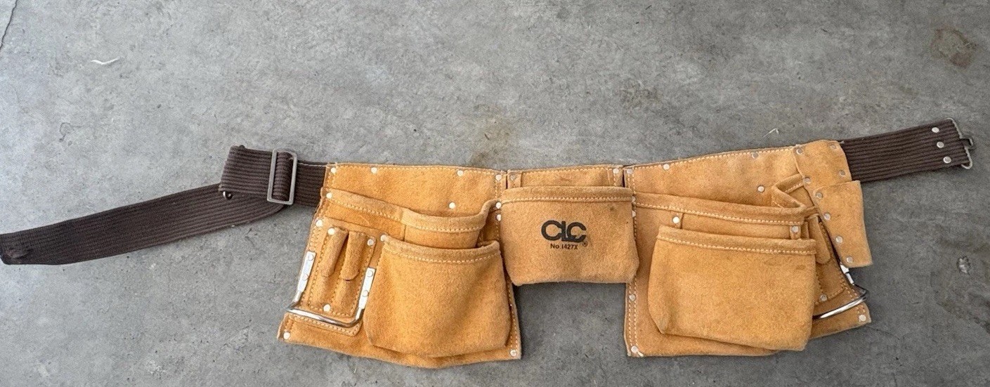 Tool Belt – CLC Custom Leather Craft Heavy Duty Leather Construction Apron EUC