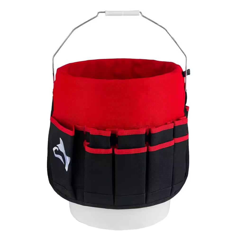 12 In. 30-Pocket Bucket Jockey 5 Gal. In-Bucket Storage Tool Bag