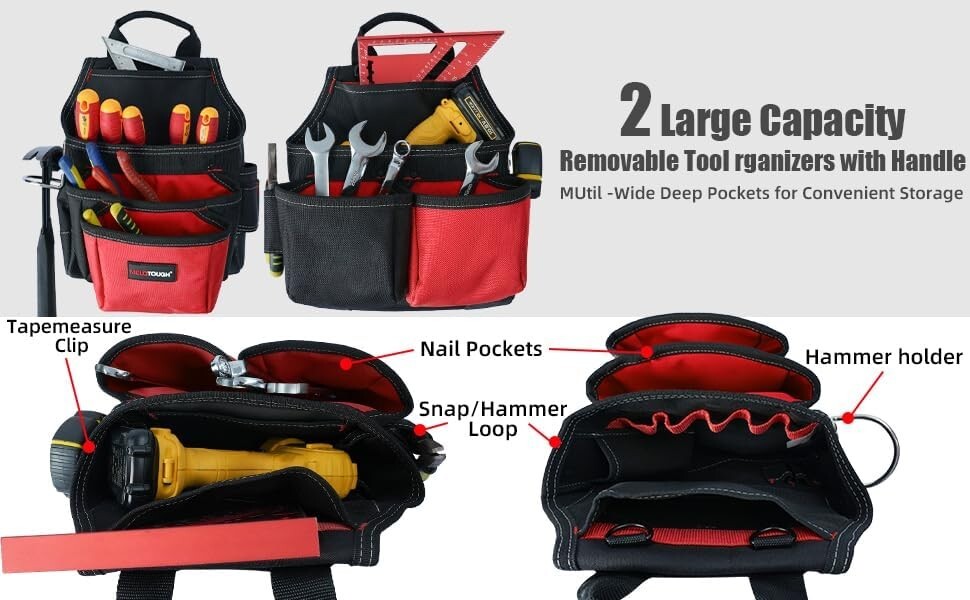 Professional Carpenter’s Rig: Multi-Function Tool Belt & Heavy Duty Suspenders=`