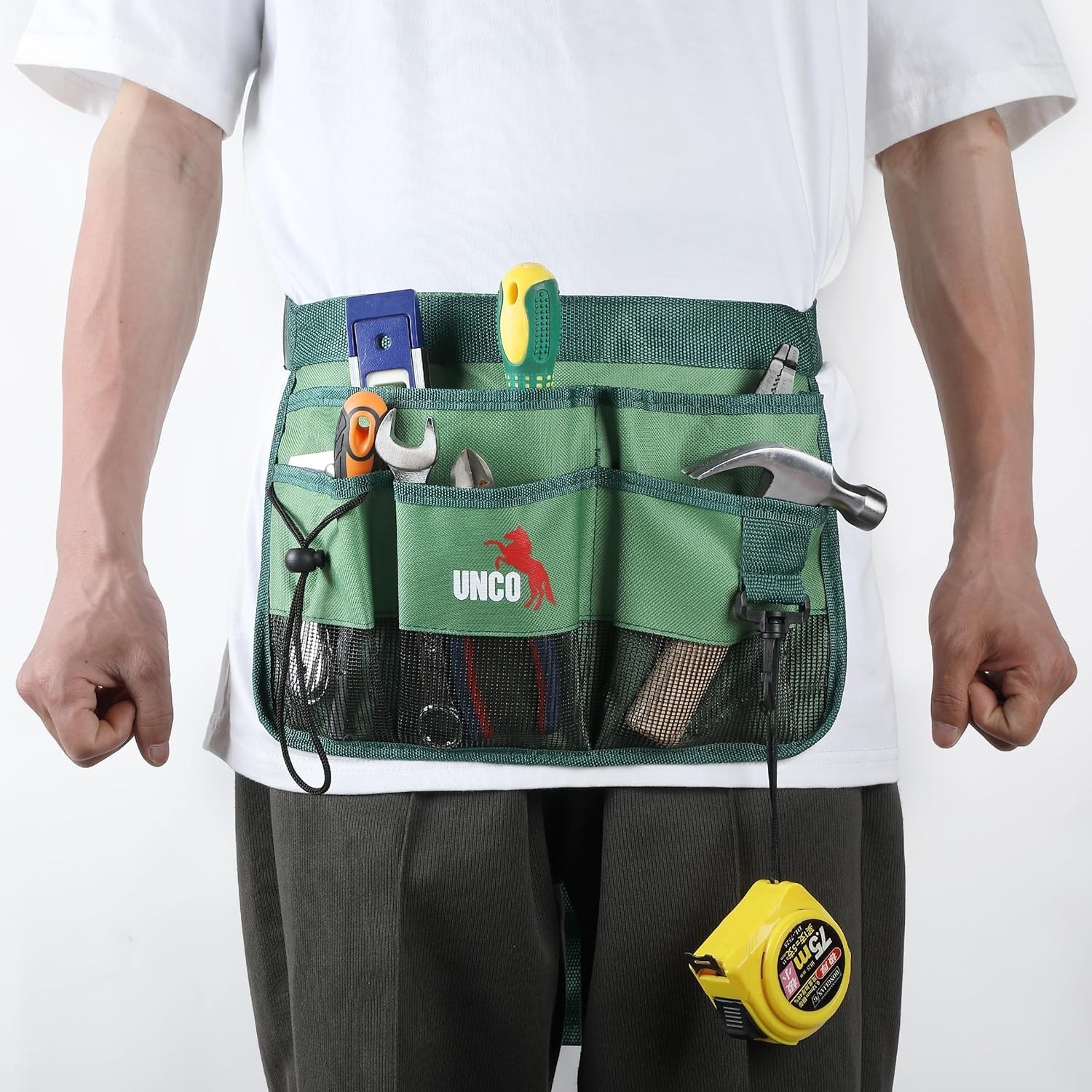Versatile Green Gardening Tool Belt Pouch – Adjustable, Cut & Water Resistant