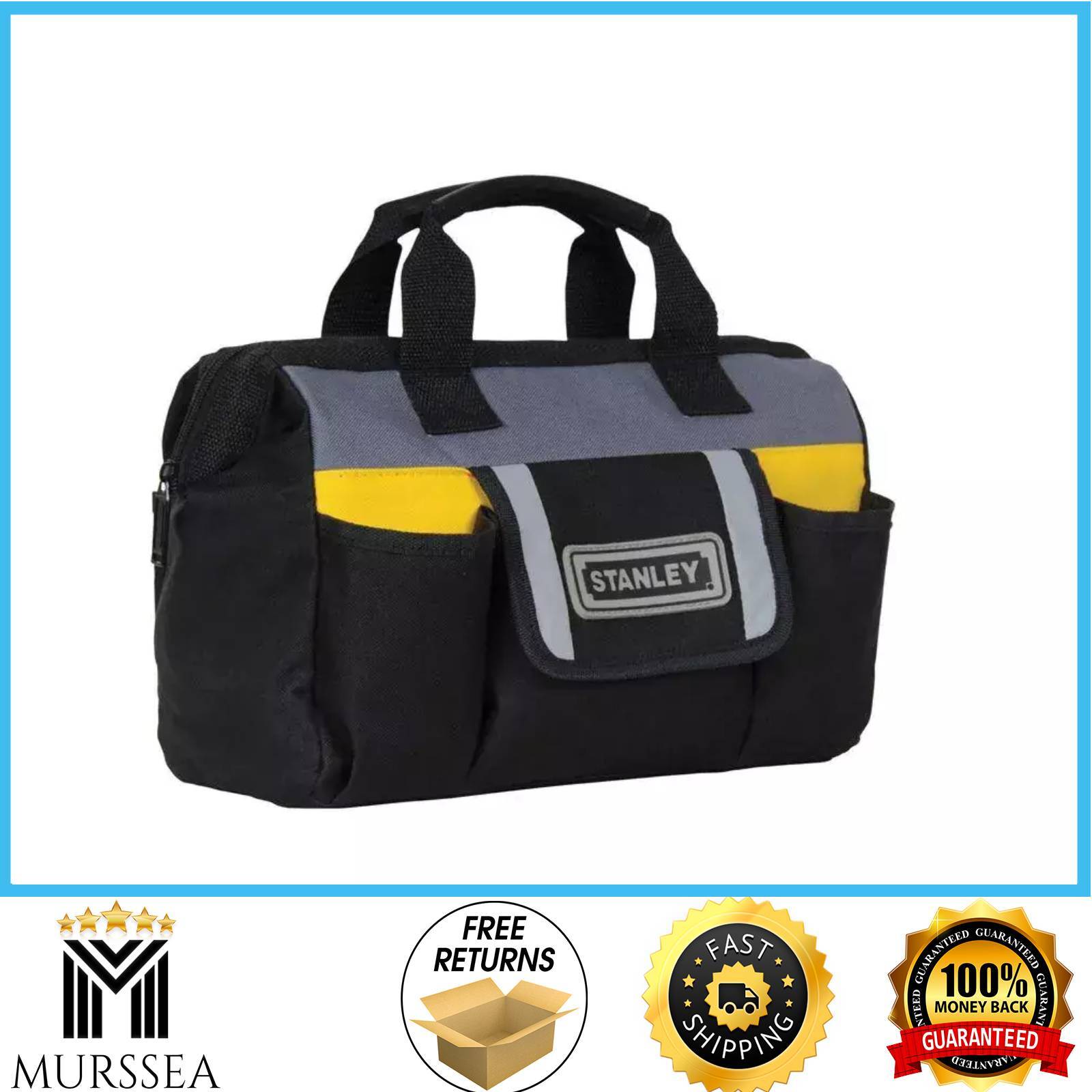 NEW Durable Stable Soft Sided Tool Bag 12in Secure Storage Pockets Small Parts