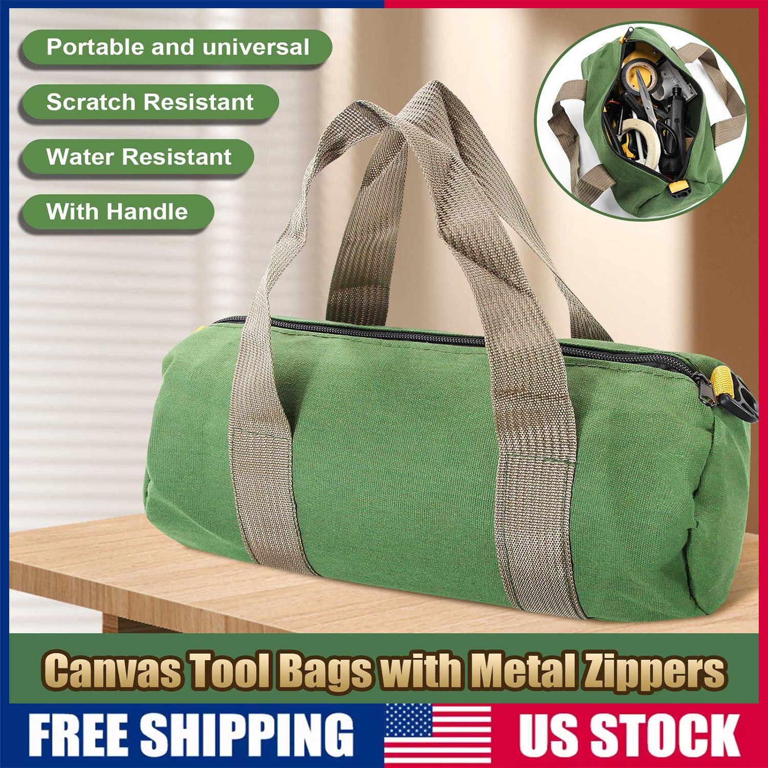 Hand Tool Pouch Storage Carry Bag Portable Toolkit Heavy Duty Canvas Waterproof