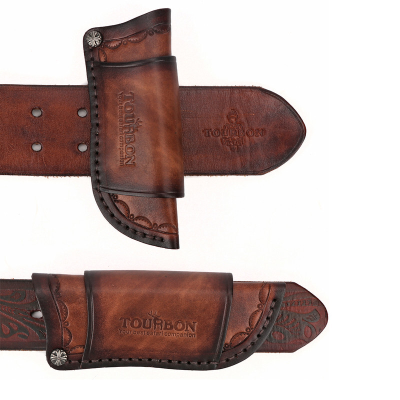 TOURBON Pocket Folding Knife Sheath 4″ Fixed Blade Belt Holster Cover Camping