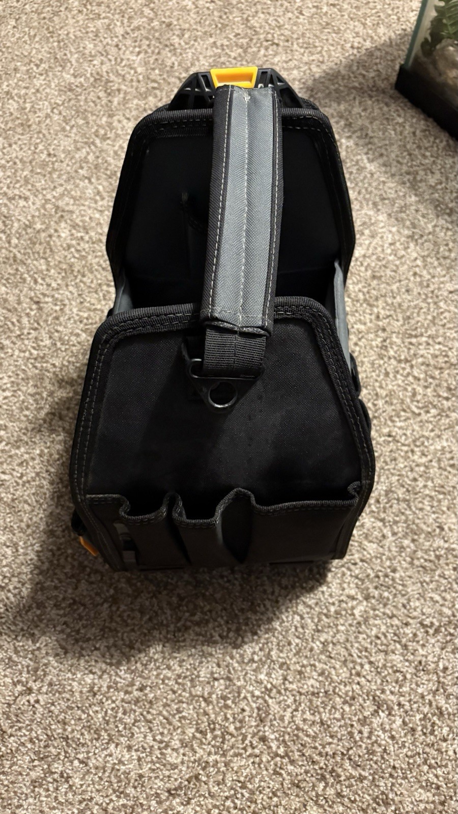 TOUGHBUILT Medium Tool Bag Black Fabric, Multiple Pockets, Removable Insert