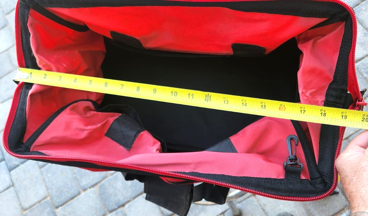 Jumbo! 18″! PT Performance Tool Bag /Tote! ~Red Nylon! Lots of Storage Pockets!