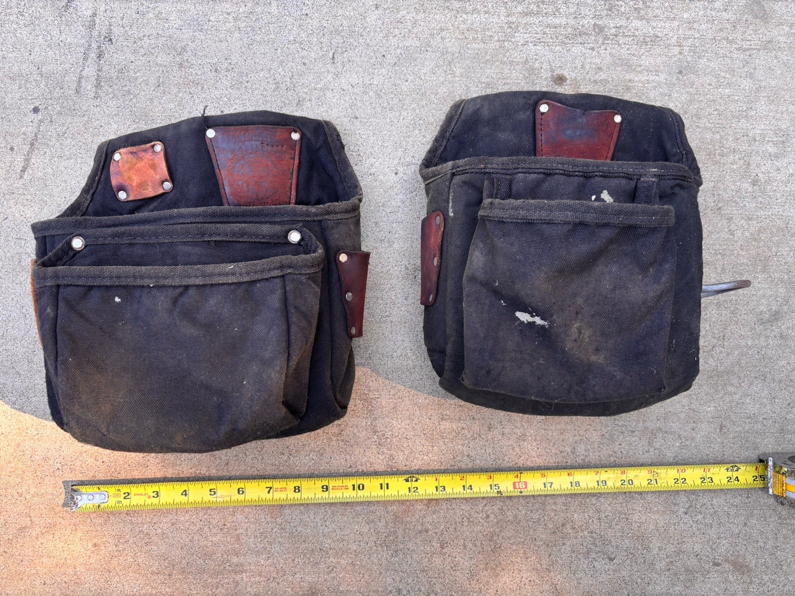 OCCIDENTAL LEATHER & NYLON TOOL NAIL BAG SETUP FRAMER