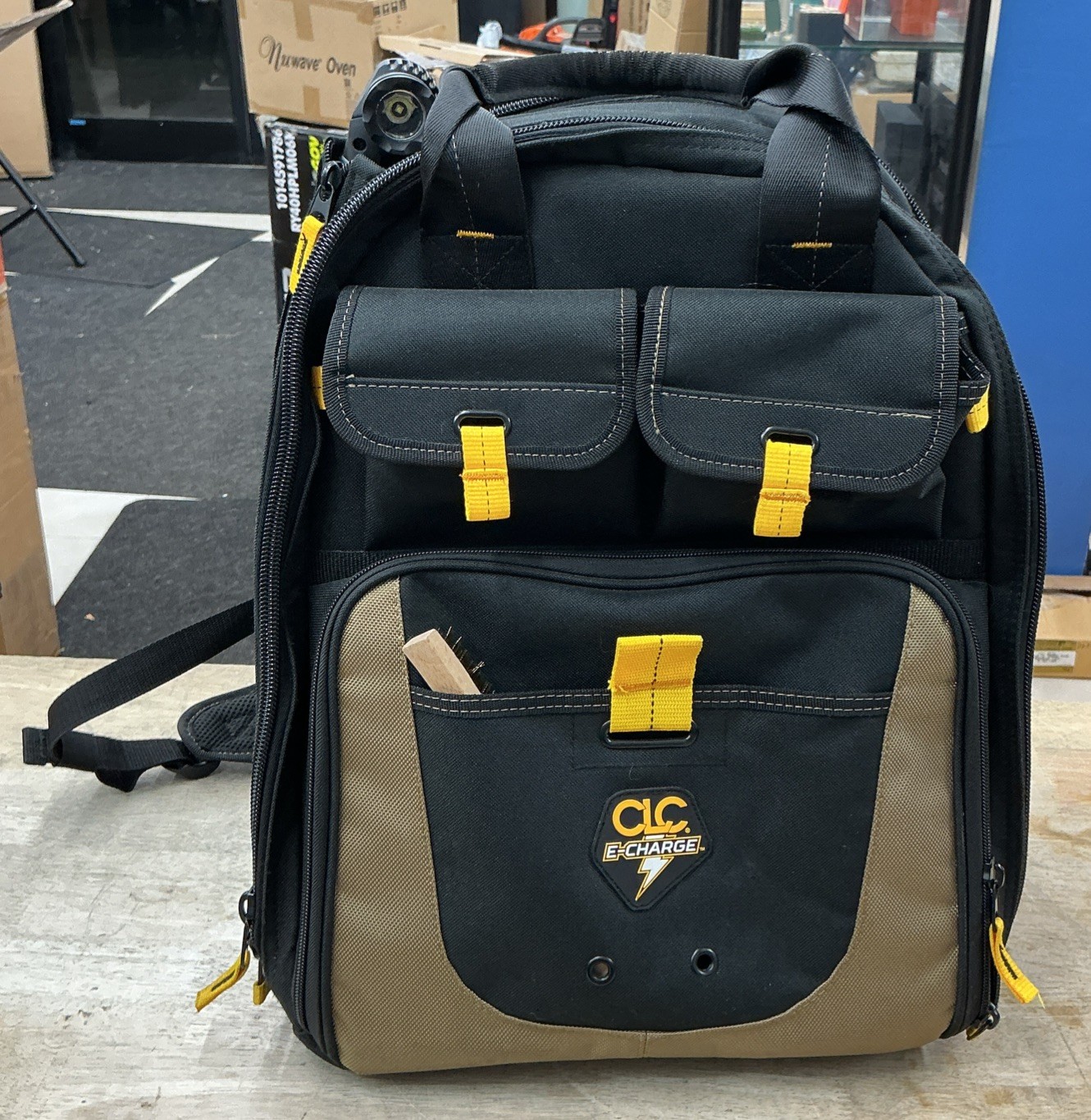 Custom LeatherCraft E-Charge Lighted USB Charging Tool Backpack – ECPL38