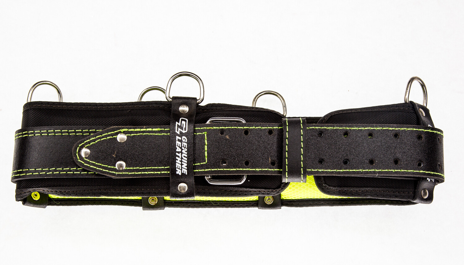 4″ in Heavy Duty Leather Work Tool Belt with Extra Foam Padded Fits upto 54″
