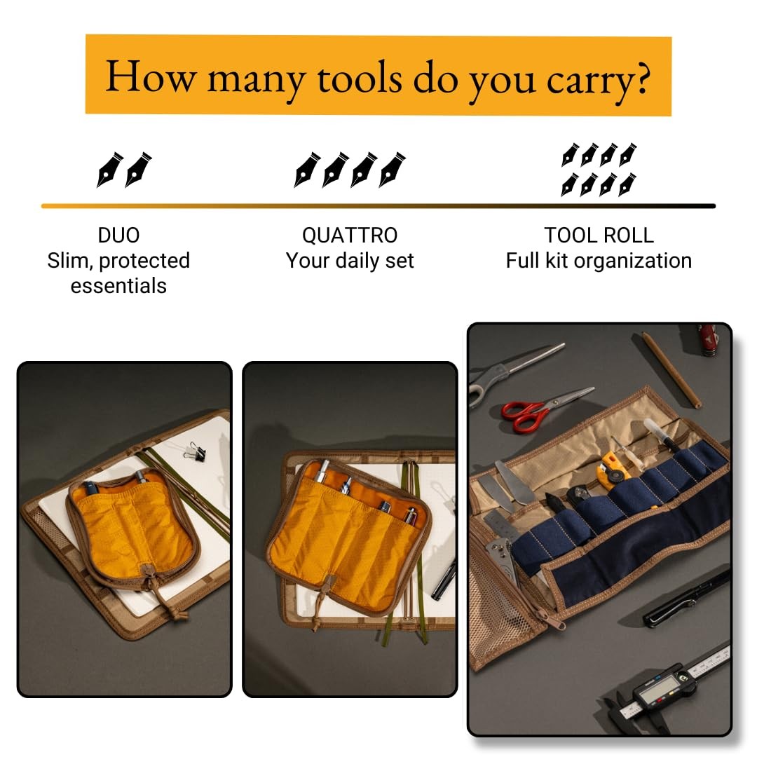 LOCHBY® Art & Electronic Organizer | EDC Roll-Up Tool Bag for Small, Nautical