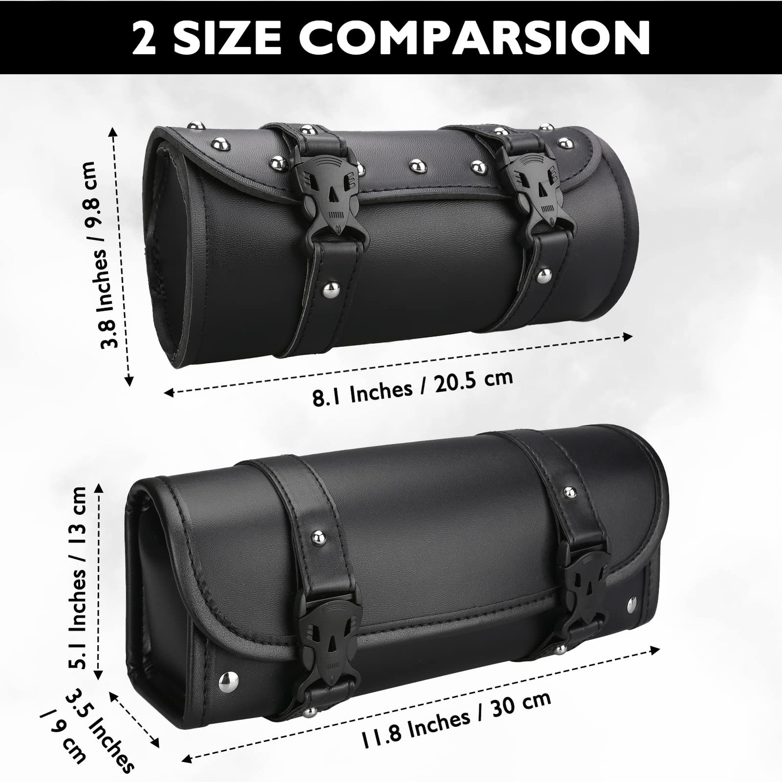 Motorcycle Tool Bag, Motorcycle Fork Bag PU Leather Universal Saddlebag Front…