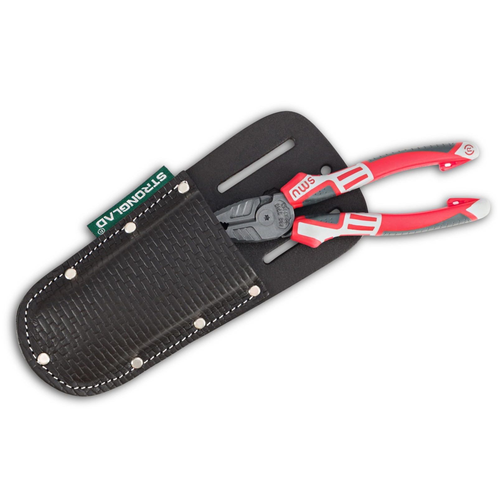 STRONGLAD Pliers Holster – Leather Tool Holder for Belt, Fits 2″ Quick-Access…