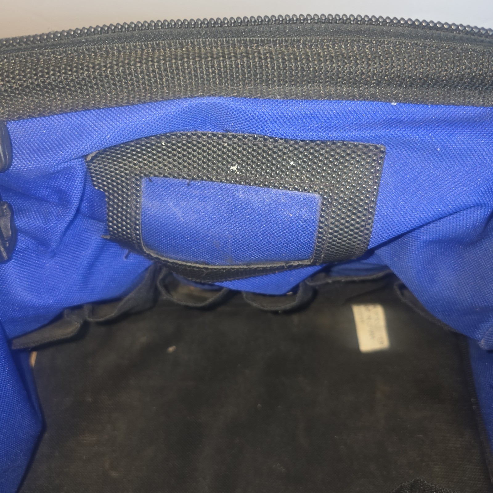 ProSource Wide-Mouth Tool Bag Multiple 16 Pockets Blue & Black 12x10x8