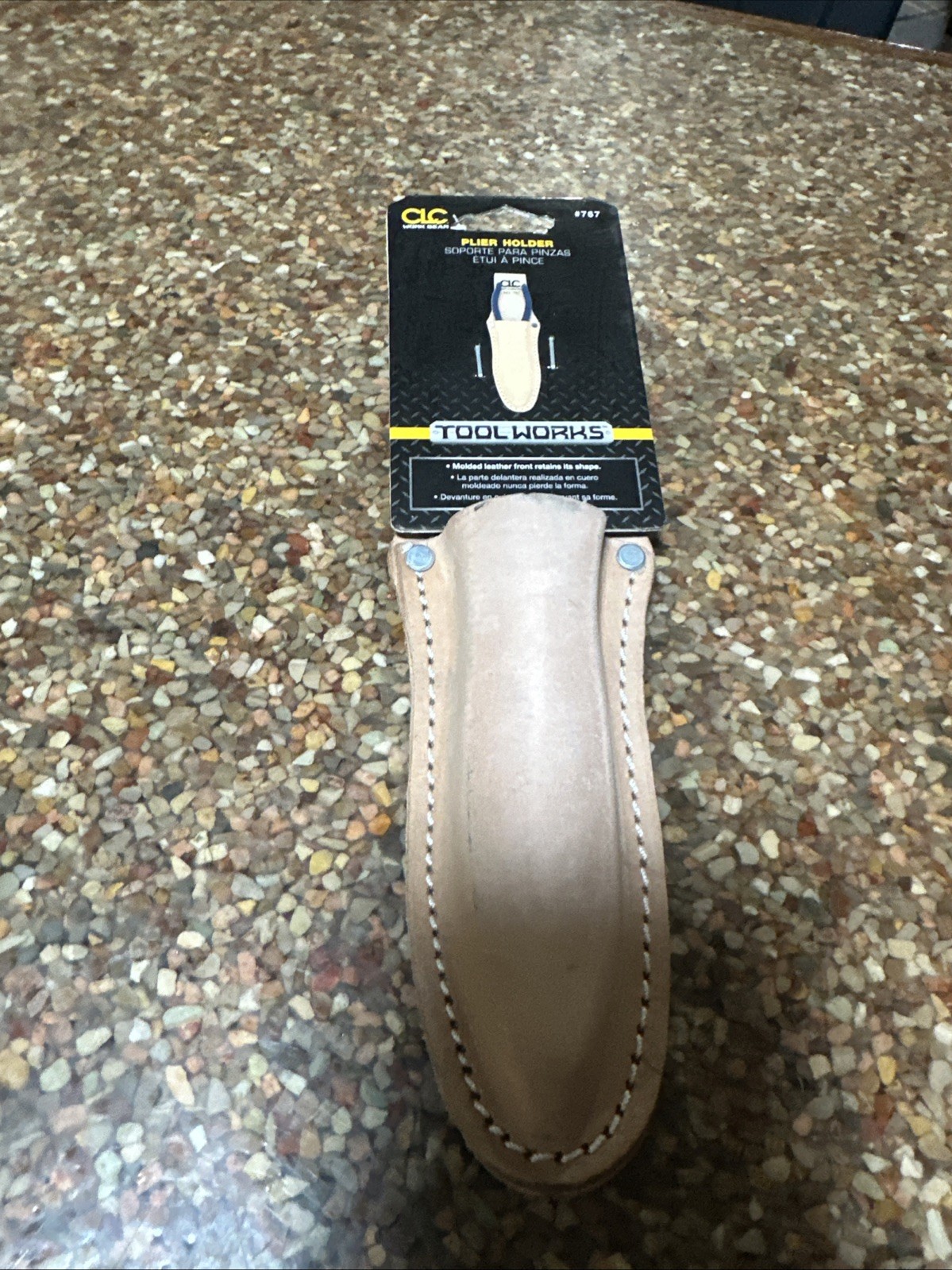 CLC Custom Leathercraft 767 Plier Holder, 2.5 in., Top Grain Leather, Tan NOS