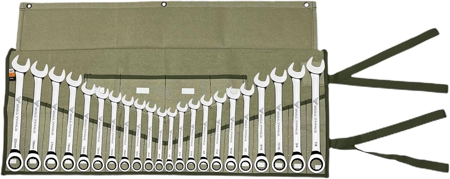 Cotton Canvas Wrench Roll Case – Metric & SAE Combination