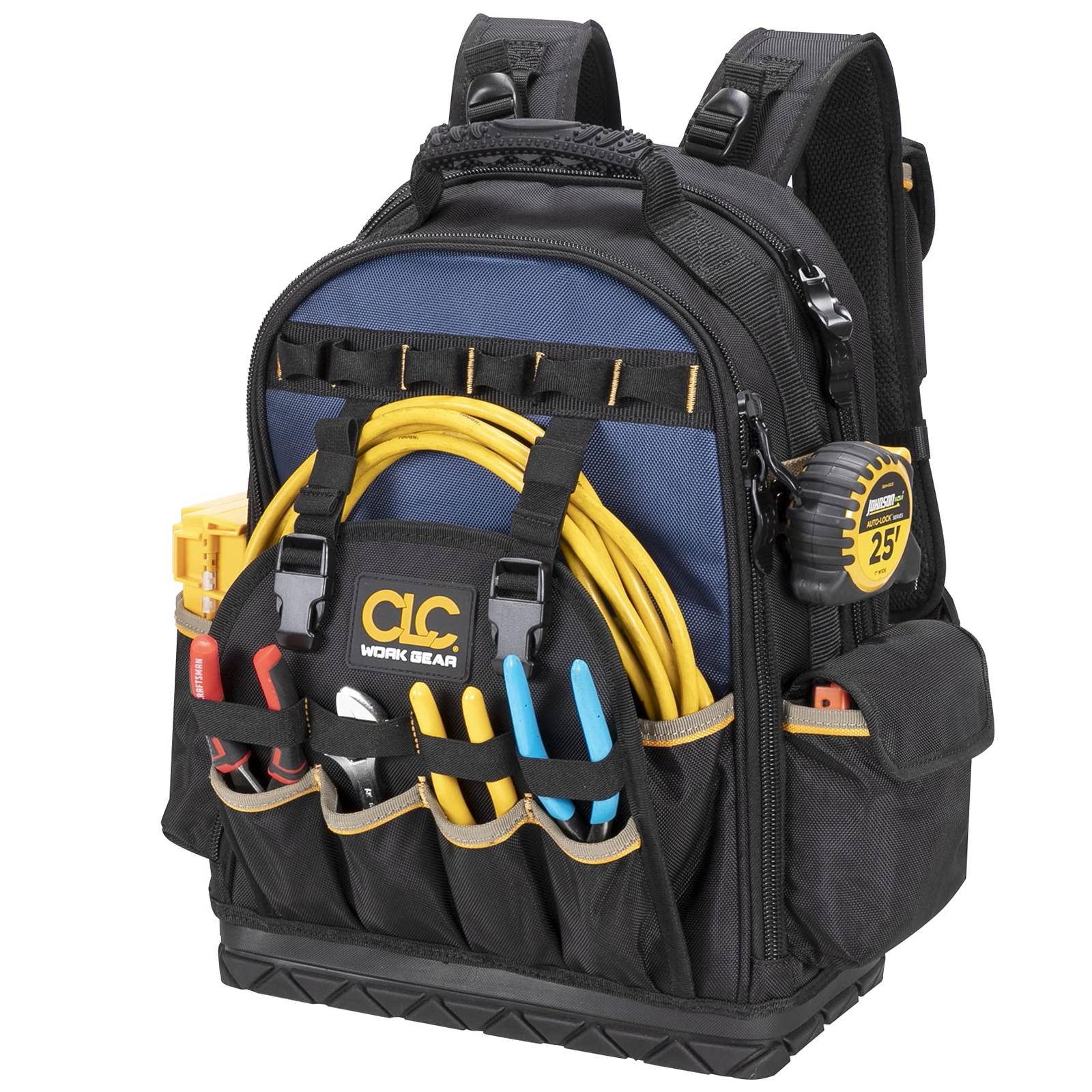 CLC Molded Base Tool Backpack with 38 Pockets for Electronics and Tools